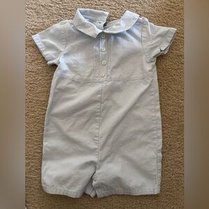 Janie and Jack Soft Blue Baby Romper